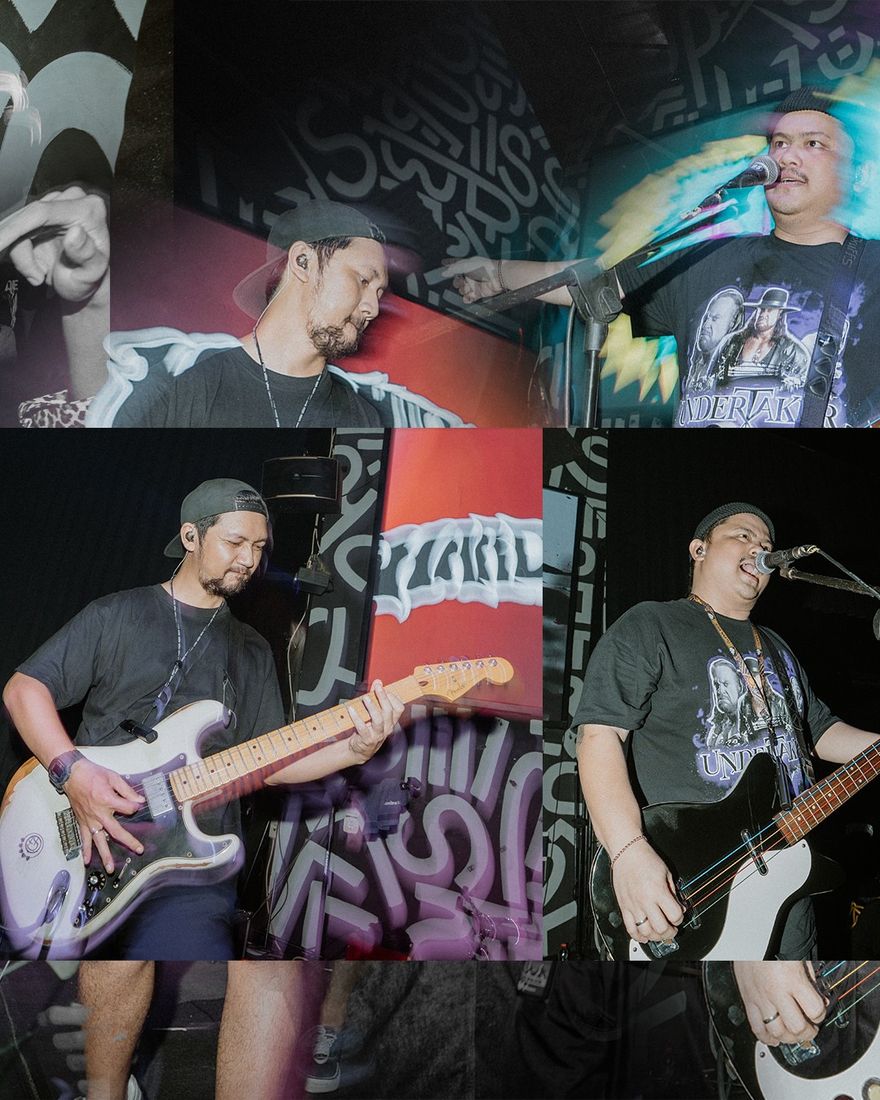 Kolase empat foto Hardmilk di panggung